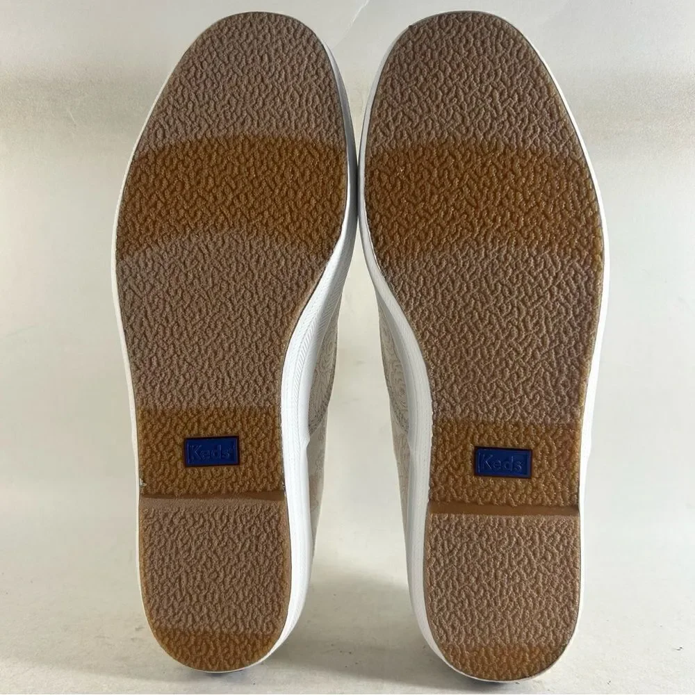 Keds X Rifle Paper Co Champion Women’s Shoes Sneakers White Gold Size 9.5 Wide - Picture 7 of 8